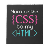 Programmer U bent de css naar mijn HTML Notitieblok (Voorkant)