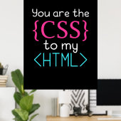 Programmer U bent de css naar mijn HTML Poster (Thuiskantoor)