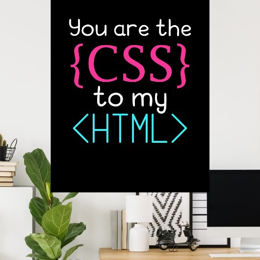 Programmer U bent de css naar mijn HTML Poster (Thuiskantoor)