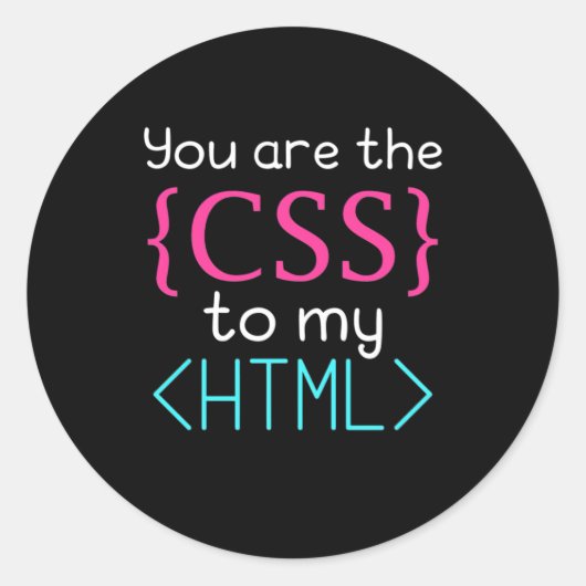 Programmer U bent de css naar mijn HTML Ronde Sticker (Voorkant)