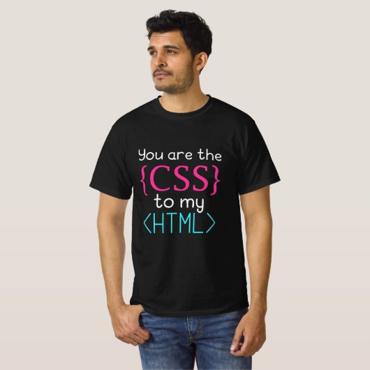 Programmer U bent de css naar mijn HTML T-shirt (Voorkant volledig)