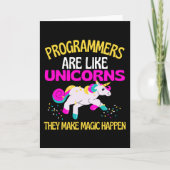 Programmer Unicorn , Magical Unicorn Programmers Kaart (Voorkant)