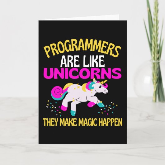 Programmer Unicorn , Magical Unicorn Programmers Kaart (Voorkant)