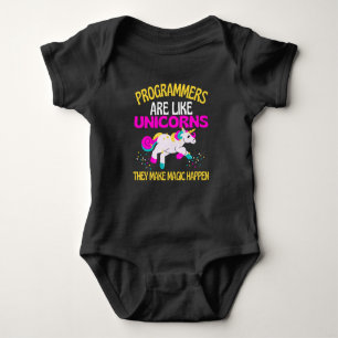 Programmer Unicorn , Magical Unicorn Programmers Romper