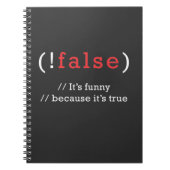 Programmer!Valse True Code Programming Codering Notitieboek (Voorkant)