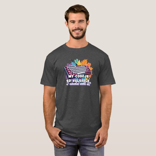 Programmer - Valueable Code - mechanical keyboard T-shirt (Voorkant volledig)
