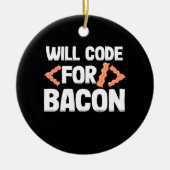 Programmer zal code voor Bacon Keramisch Ornament (Voorkant)