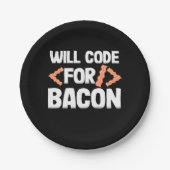 Programmer zal code voor Bacon Papieren Bordje (Voorkant)