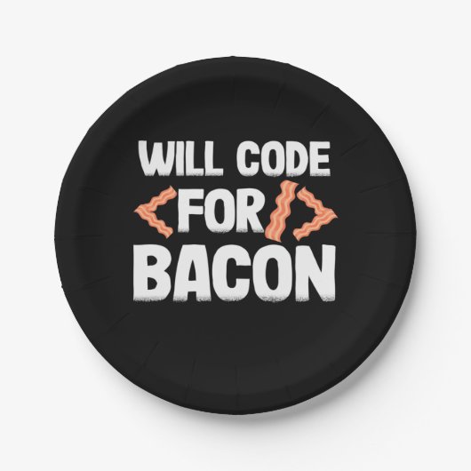Programmer zal code voor Bacon Papieren Bordje (Voorkant)