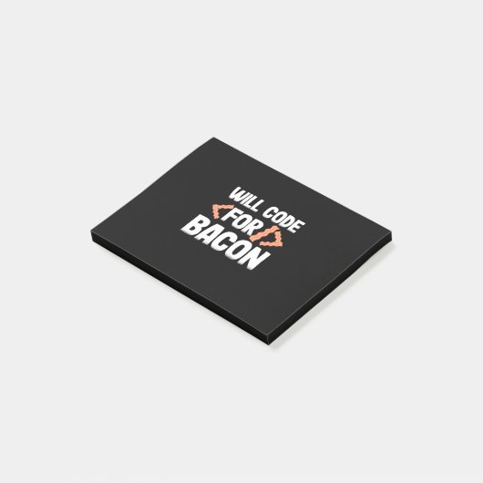 Programmer zal code voor Bacon Post-it® Notes (Schuin)