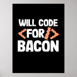 Programmer zal code voor Bacon Poster