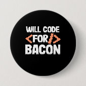 Programmer zal code voor Bacon Ronde Button 7,6 Cm (Voorkant)