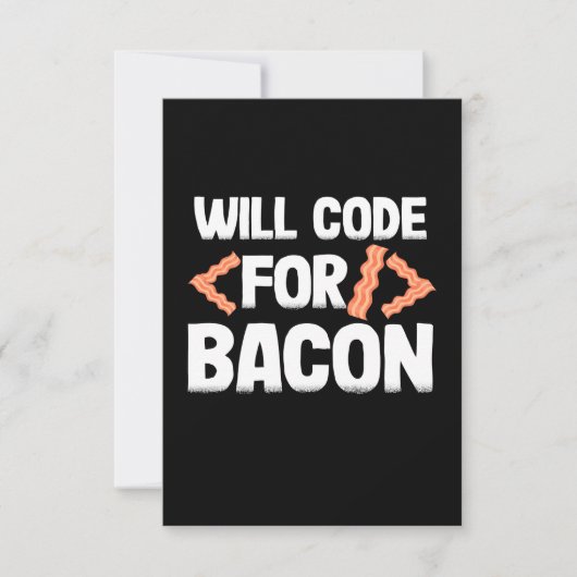 Programmer zal code voor Bacon RSVP Kaartje (Voorkant)