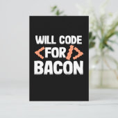 Programmer zal code voor Bacon RSVP Kaartje (Staand voorkant)