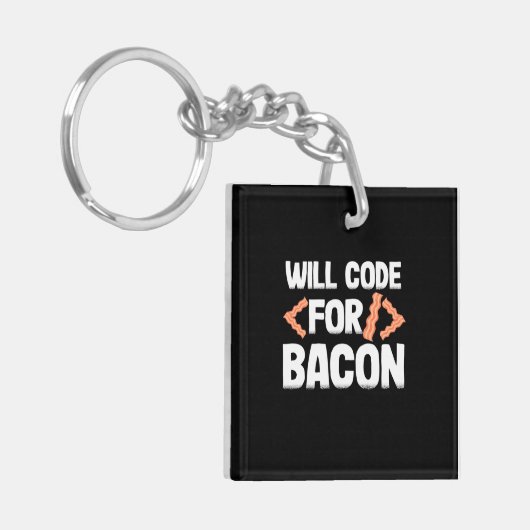 Programmer zal code voor Bacon Sleutelhanger (Voorkant Links)