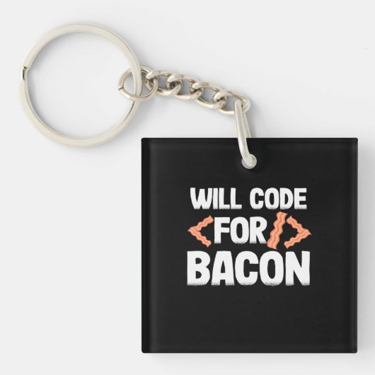 Programmer zal code voor Bacon Sleutelhanger (Voorkant)
