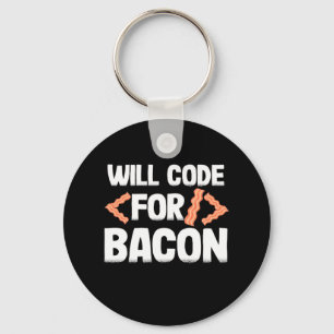 Programmer zal code voor Bacon Sleutelhanger