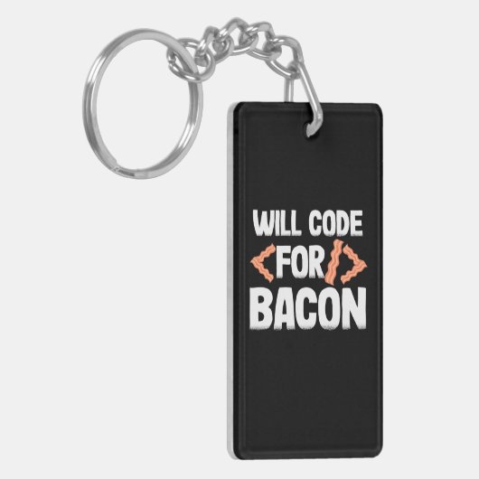 Programmer zal code voor Bacon Sleutelhanger (Voorkant Links)