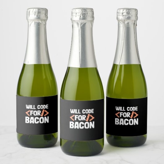 Programmer zal code voor Bacon Sparkling Wijnetiket (Flessen)