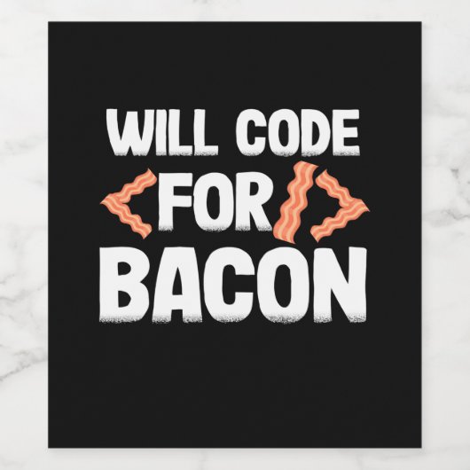 Programmer zal code voor Bacon Wijn Etiket (Enkel label)