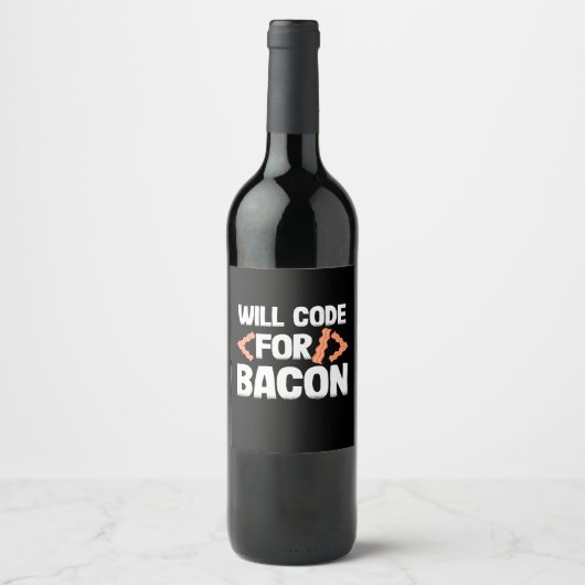 Programmer zal code voor Bacon Wijn Etiket (Voorkant)