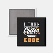 Programmer zet koffie in code magneet (Voorkant / Achterkant)