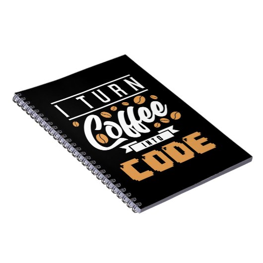 Programmer zet koffie in code notitieboek (Rechterzijde)