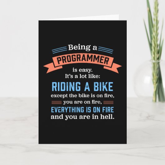 Programmer zijn - Funny Coding Gift Kaart (Voorkant)