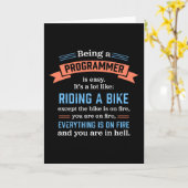 Programmer zijn - Funny Coding Gift Kaart (Gele Bloem)
