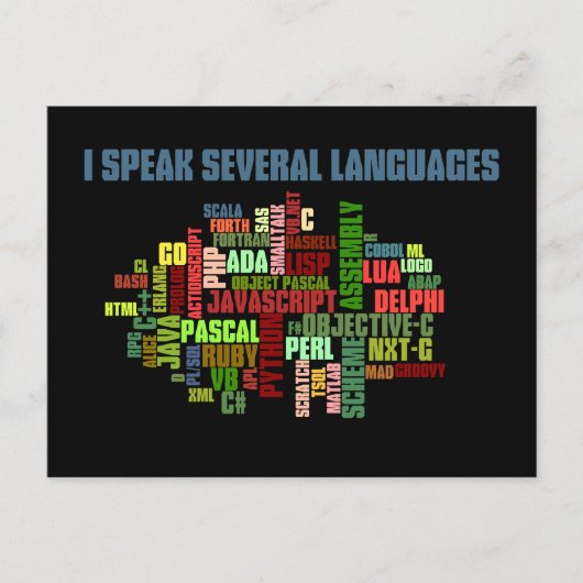 Programmeraars hebben meerdere programmeervaardigh briefkaart (Voorkant)