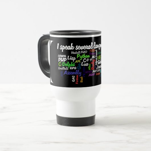 Programmeraars hebben meerdere programmeervaardigh reisbeker (Voorkant links)