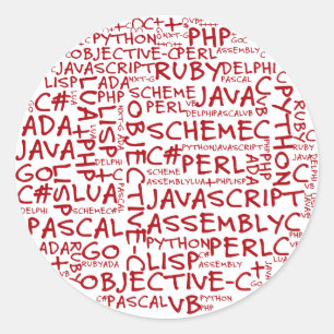 Programmeraars hebben meerdere programmeervaardigh ronde sticker