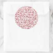 Programmeraars hebben meerdere programmeervaardigh ronde sticker (Tas)