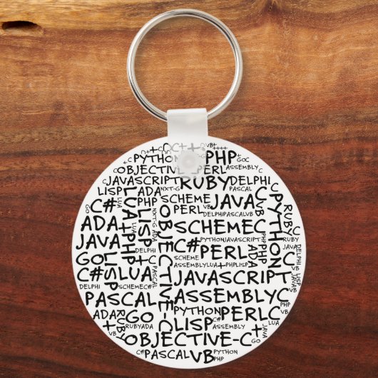 Programmeraars hebben meerdere programmeervaardigh sleutelhanger (Voorkant)