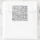 Programmeraars hebben meerdere programmeervaardigh vierkante sticker (Tas)