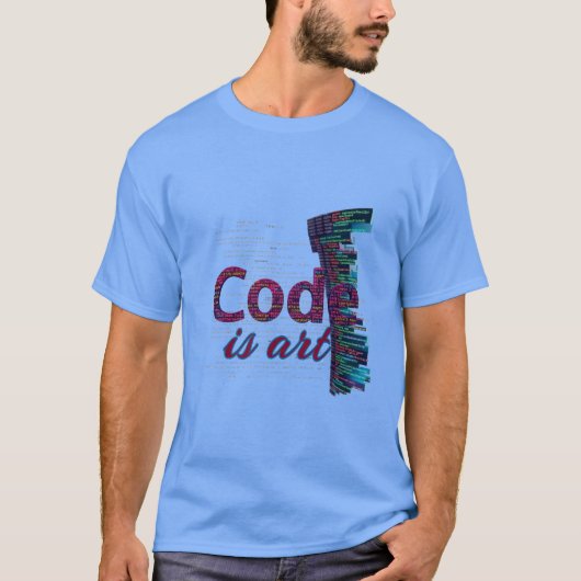 Programmeren: Code is kunst. T-shirt (Voorkant)