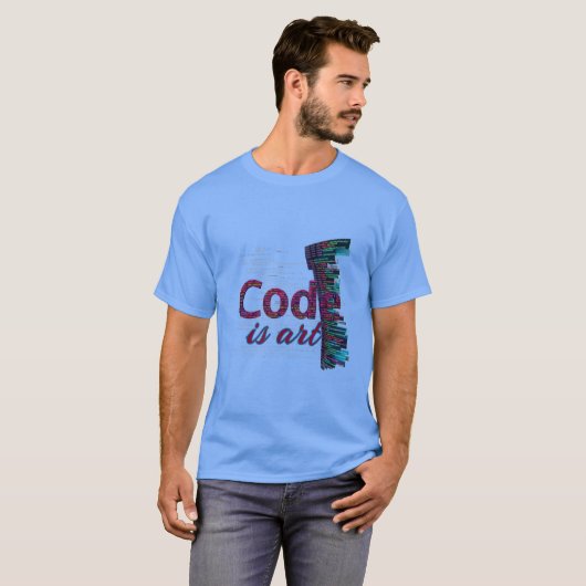 Programmeren: Code is kunst. T-shirt (Voorkant volledig)