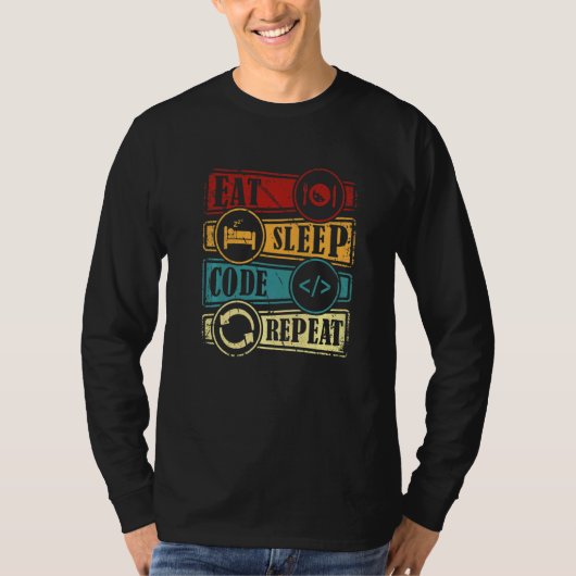 Programmeren Computerwetenschap Programmeur Eten C T-shirt (Voorkant)