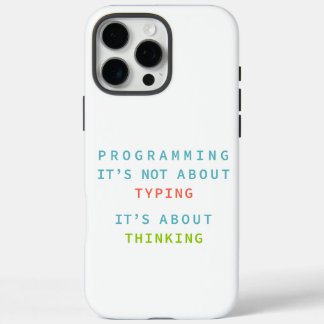 Programmeren Denk Logica Code Ontwikkelaar Citaat iPhone 16 Pro Max Hoesje