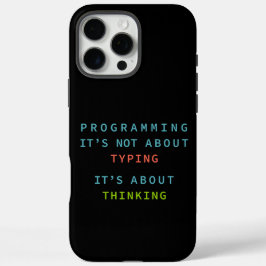 Programmeren Denken - Zwarte Achtergrond Tech Quot iPhone 16 Pro Max Hoesje