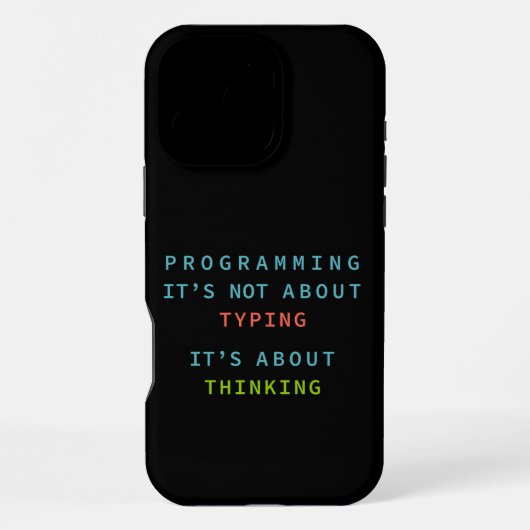 Programmeren Denken - Zwarte Achtergrond Tech Quot iPhone Hoesje (Achterkant)