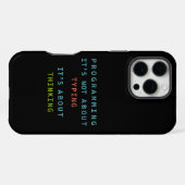 Programmeren Denken - Zwarte Achtergrond Tech Quot iPhone Hoesje (Achterkant horizontaal)