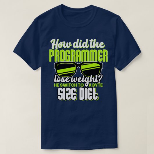Programmeren Hoe verloor de programmeur gewicht T-shirt (Design voorkant)