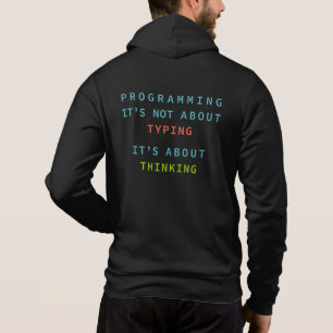 Programmeren is Denken, Niet Typen – Ontwikkelaar Hoodie