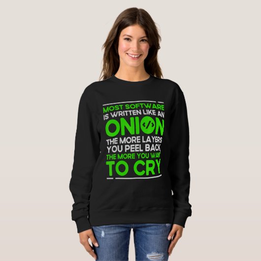 Programmeren Onion Syntax Programmeur Software Ont Trui (Voorkant volledig)