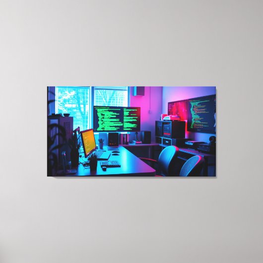 Programmeren van computers canvas afdruk (Voorkant)