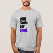 Programmeren Voor Eten Programmeur Full Stack Ontw T-shirt (Voorkant)
