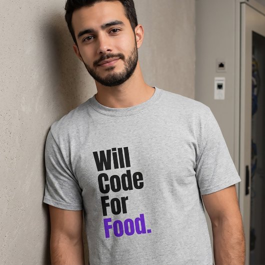 Programmeren Voor Eten Programmeur Full Stack Ontw T-shirt