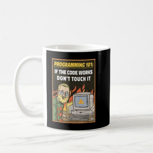 Programmering 101 - Funny Programmer Developer Cod Koffiemok (Links)