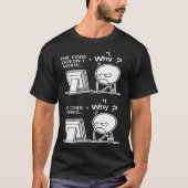 Programmeringscode werkt waarom thema t-shirt (Voorkant)